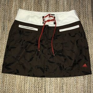 adidas skirt brown and white with orange